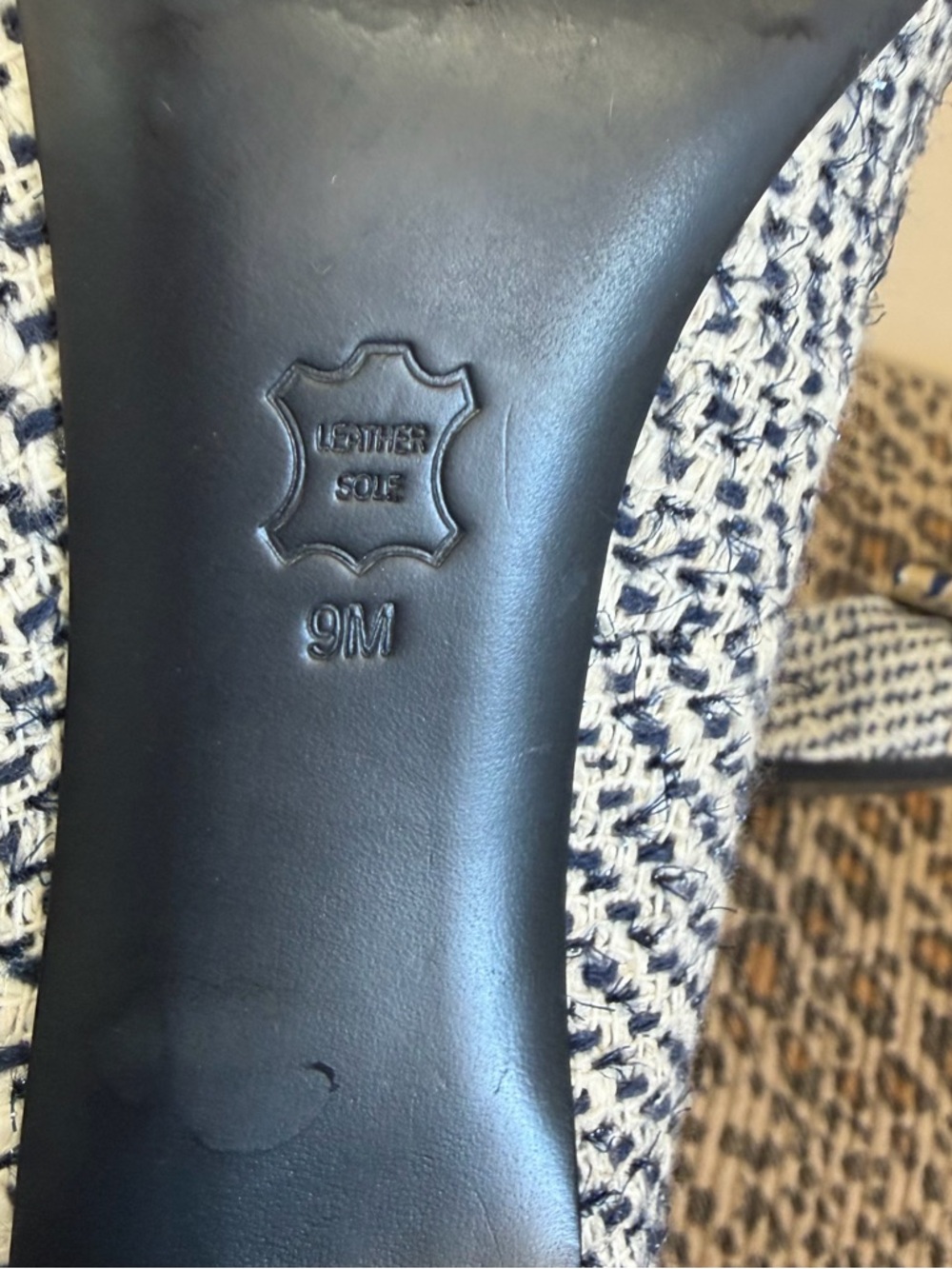 Tory Burch Cleo Tweed Pumps featuring silk bow heels in a navy blue - Picture 10 of 12